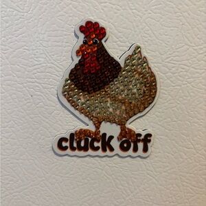 Sequin Chicken Magnet